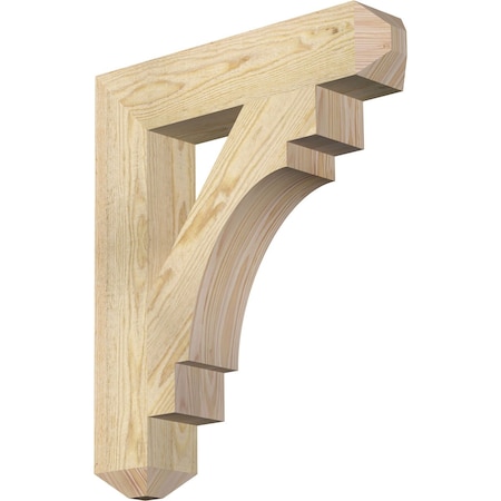 Ekena Millwork Merced Craftsman Rough Sawn Bracket, Douglas Fir, 4"W x 20"D x 24"H BKT04X20X24MRC04RDF